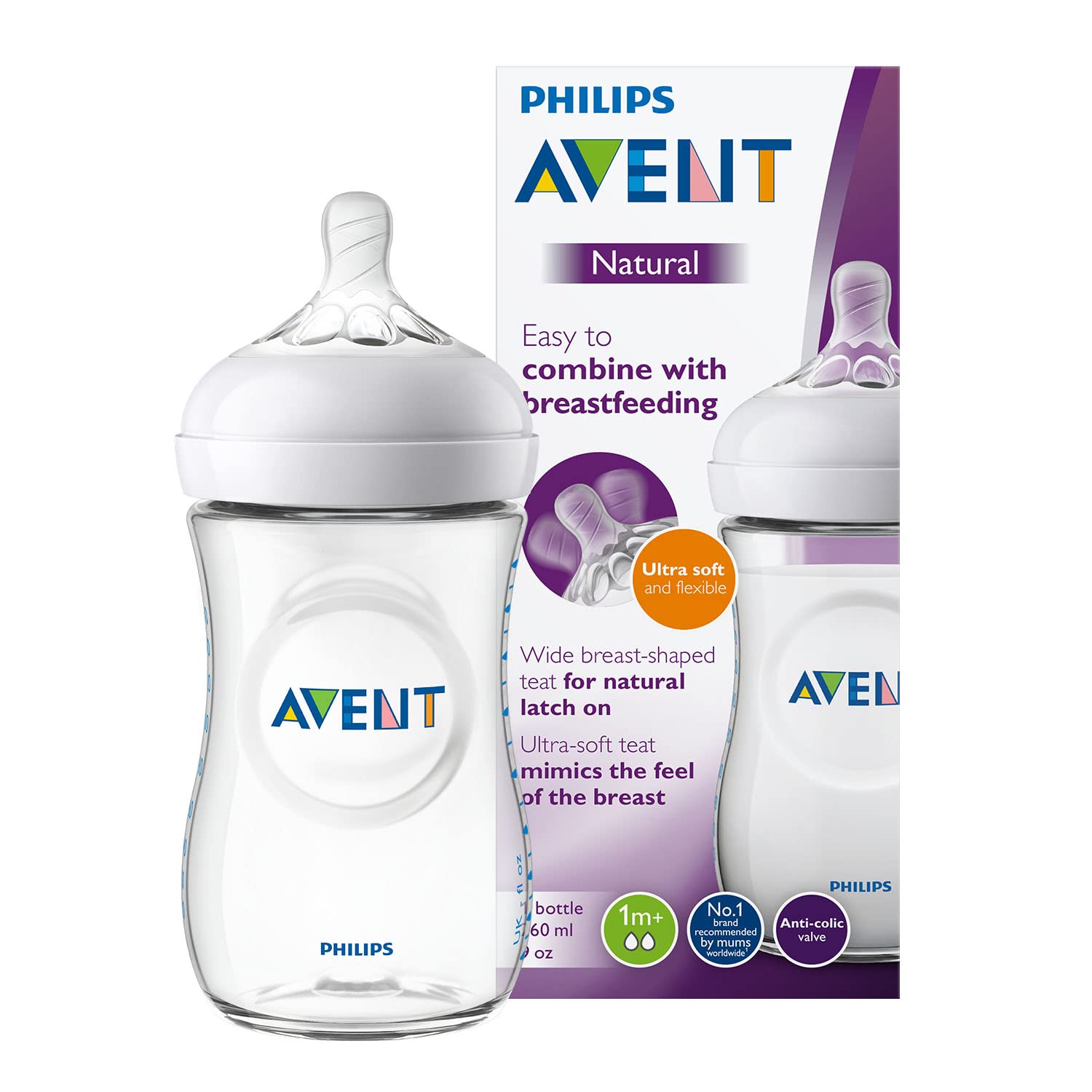 Philips Avent Natural baby bottle SCF033/17 - افينت رضّاعة طبيعية للأطفال