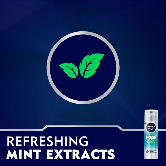 NIVEA MEN Shaving Foam, Fresh & Cool Mint Extracts, 200ml