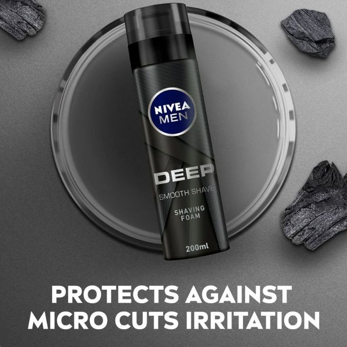 NIVEA Men Shaving Foam Deep Smooth Antibacterial 200ml
