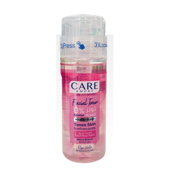 Care & More | كير اند مور تونر الوجه للبشره الجافة والعادية بماء الورد 150 مل