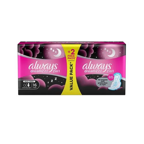 Dreamzzz 2*1 Max Thick Extra Long Sanitary 16 Pads