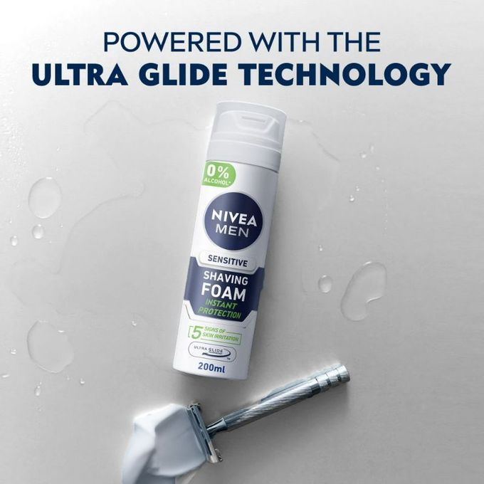 NIVEA | NIVEA Sensitive Shaving Foam - Instant Protection - 200ml