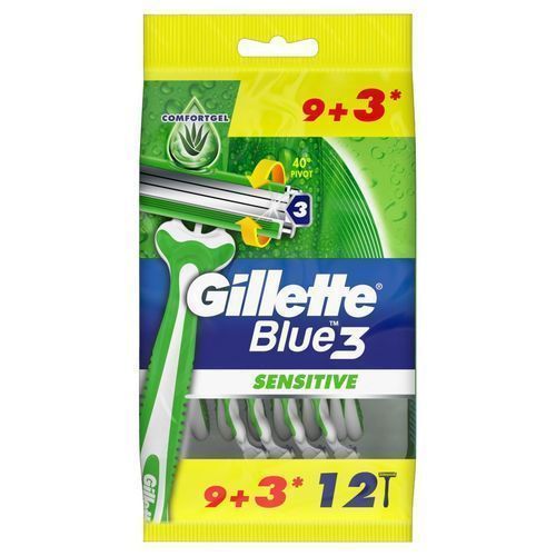 Blue3 ComfortGEL SENSITIVE (3 Sharper Blades) Razor *12