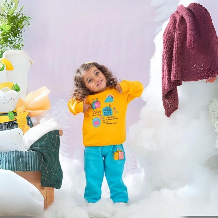 Girls' cotton winter pajamas