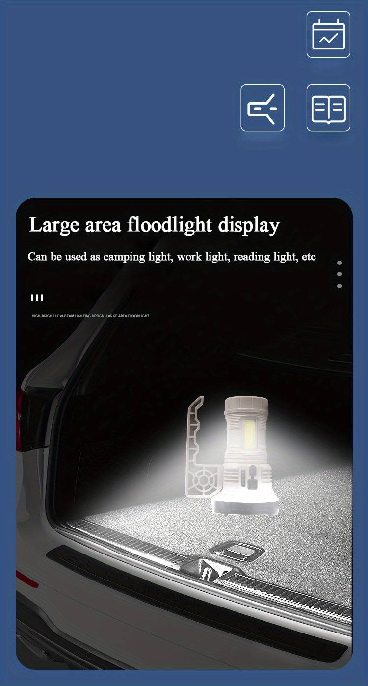 LED | Handheld Flashlight - كشاف محمول متعدد الوظائف، كشاف محمول باليد عالي الطاقة