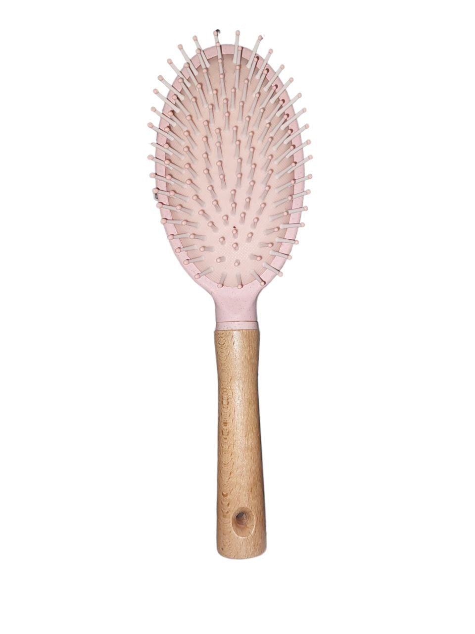 Hair Brush, Silicone Tips,wooden Handel