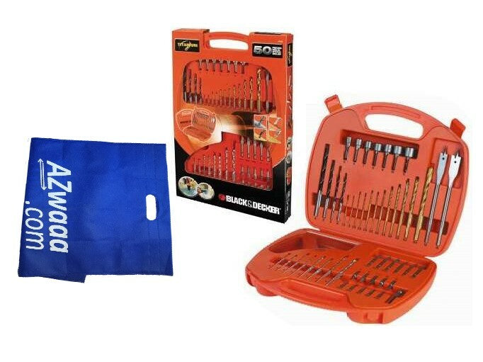 Black + Decker | A7066 Titanium Bits - ملحقات ( بنط ) مفك وشنيور 50 قطعة