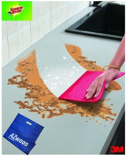 3M | Scotch Brite - فوطة إسفنجية سكوتش برايت للمطبخ والحمام - 5 قطع