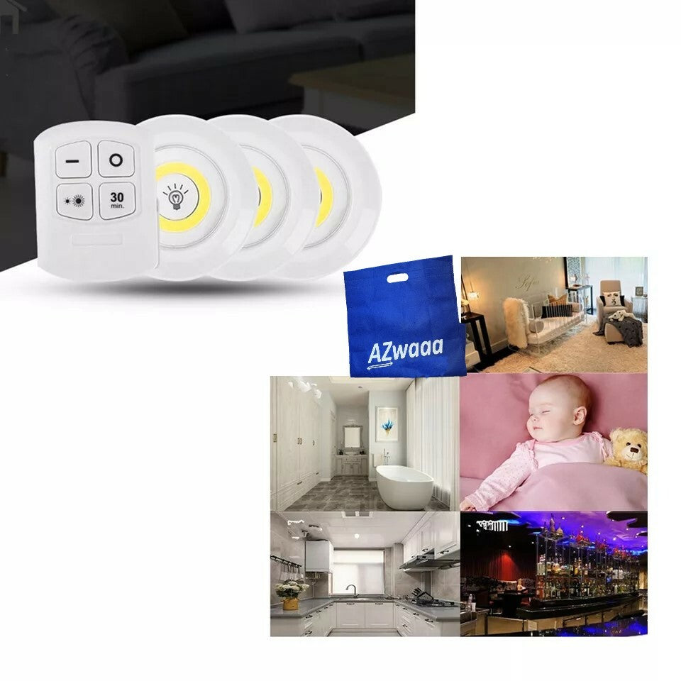 LED | Light With Remote Control - 3 Pcs , ليد حائط مع جهاز التحكم عن بعد