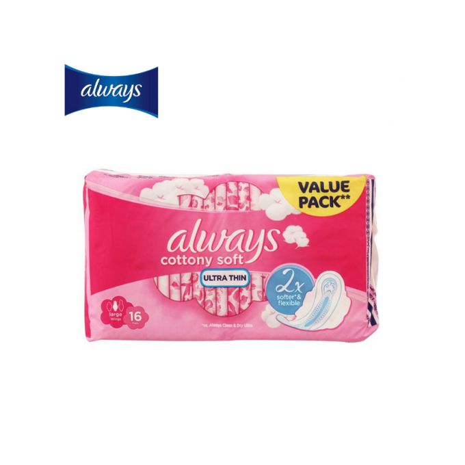 Always Always Ultra Thin, large wings Sanitary, 16 Pads