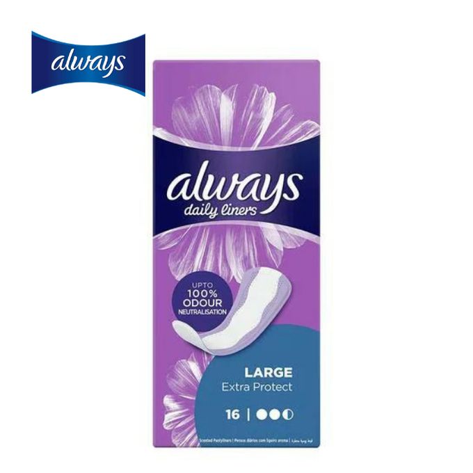 Always Always Daily LARGE extra protection, 16 pads