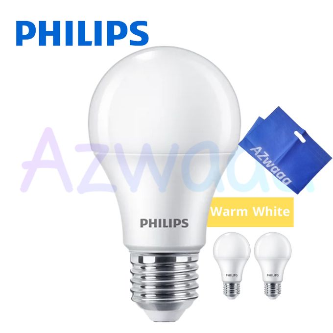 Philips Star LED Bulbs 9W, 855 Lumens, Yellow, 2 Bulbs + Gift from Azwaq