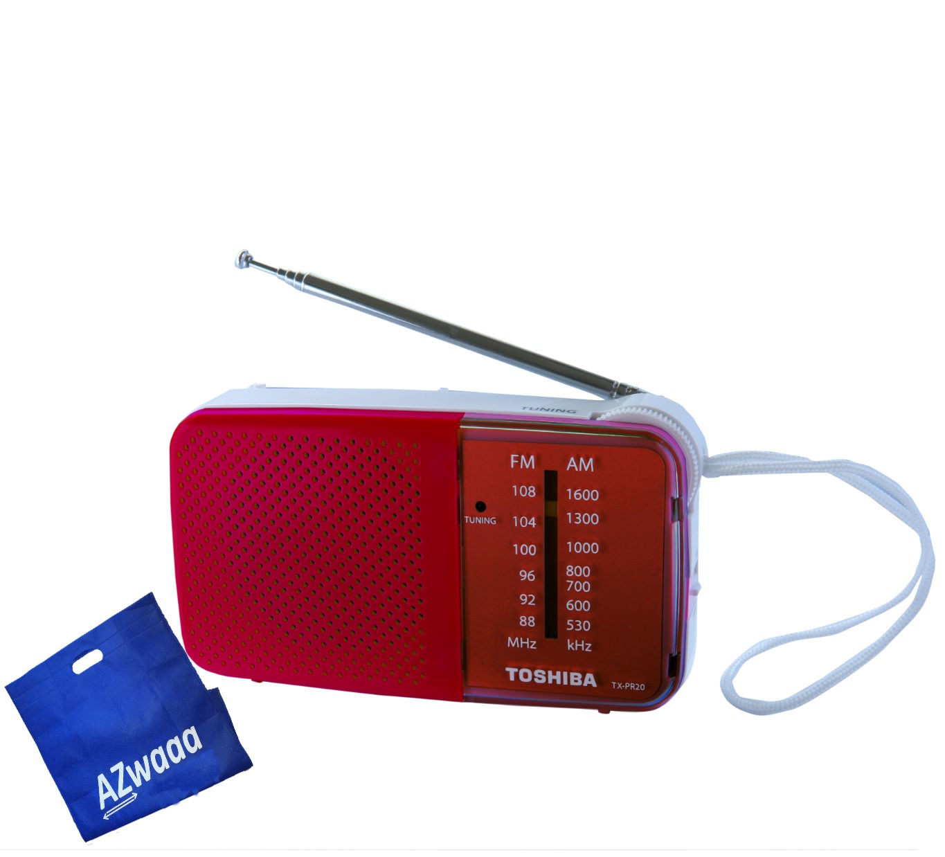 Toshiba | TX-PR20 | Pocket Radio, Red, 2AA - راديومحمول للجيب