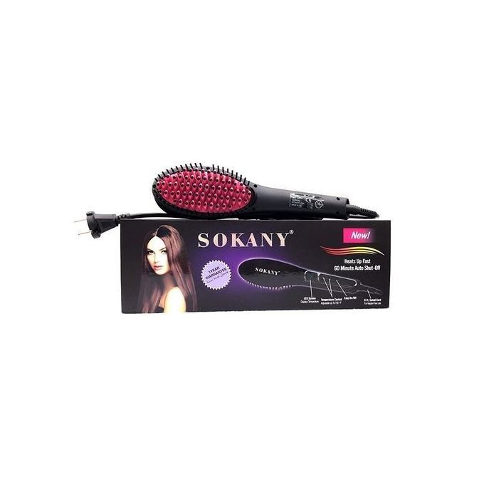 Sokany HS-053 فرشاة فرد الشعر الاحترافية - أسود