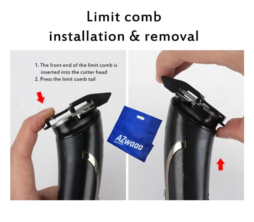 Kemei Hair Clipper & Beard Trimmer KM-1409 - Black - ماكينة حلاقة الشعر وتخفيف اللحية