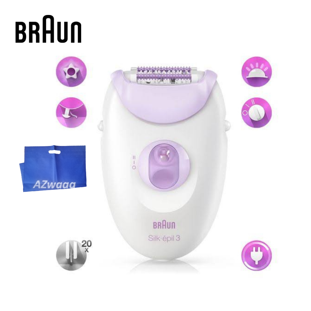 Braun Silk-épil 3 epilator SE3170 - ماكينة براون لازالة شعر السيدات
