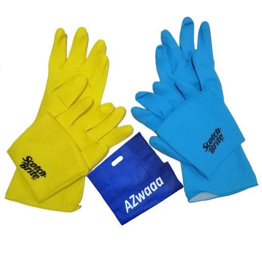 3M | Scotch Brite Gloves S-Size , جوانتي" متعددة الاغراض 2 زوج
