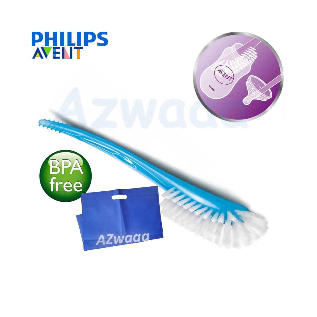 Philips Avent Bottle and nipple brush SCF145/06 - فرشاة افينت لتنظيف الرضّاعة والحلمة