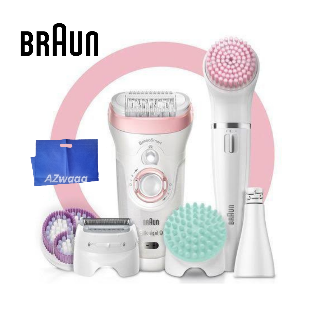 Braun Silk-épil 9 Wet & Dry Epilator SE9985 - ماكينة براون لازالة شعر السيدات للاستخدام الجاف ومع الماء