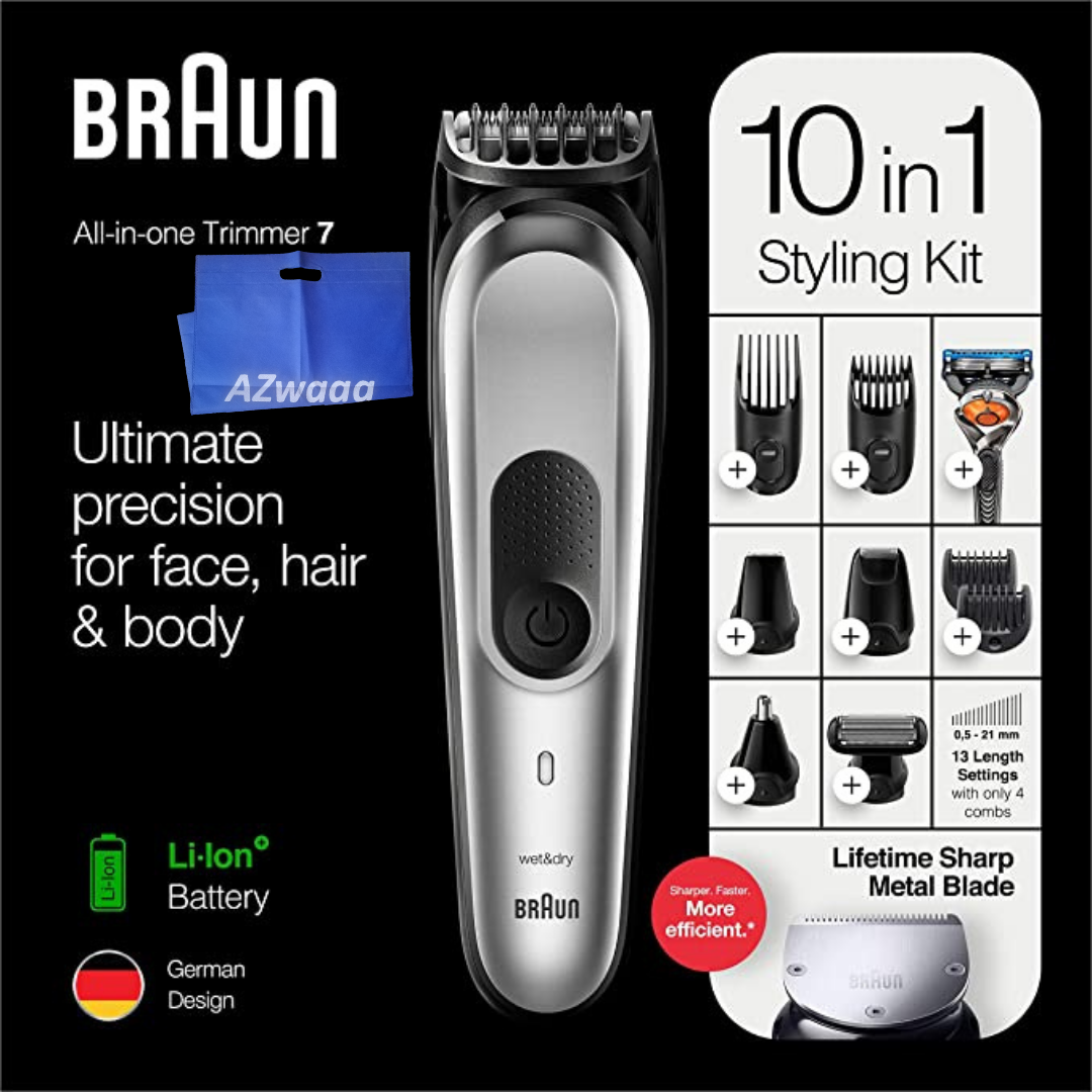 Braun All-in-one trimmer, 10-in-1 trimmer MGK7220- ماكينة براون حلاقة ونشذيب 10 في 1
