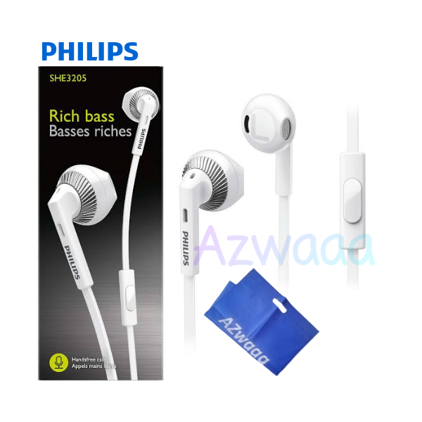 Philips | SHE 3205 WT | Mic In-Ear Headphones