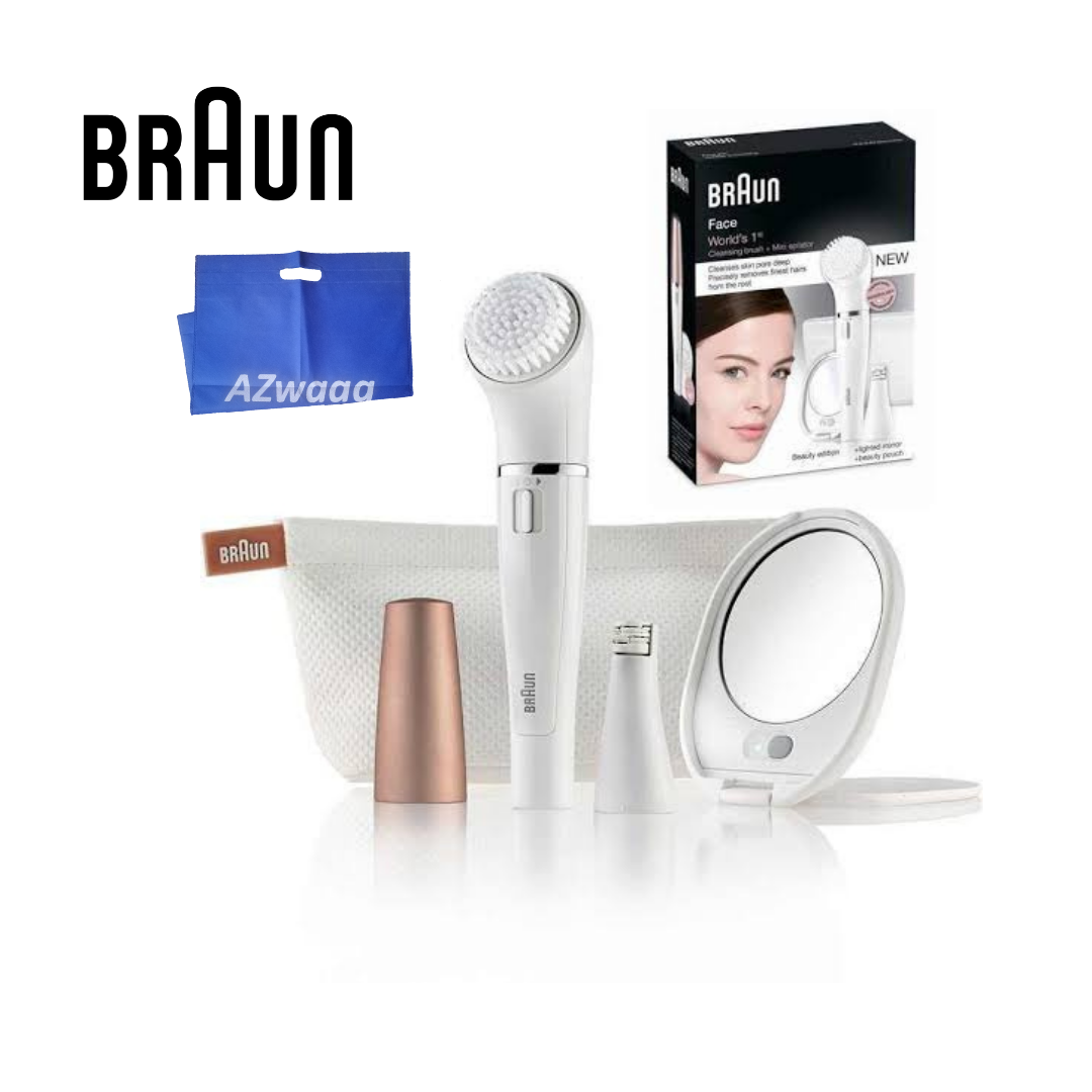 Braun Face 2-in-1 facial epilating & cleansing System 831 + آلة تنظيف الوجه 2 في 1 من براون