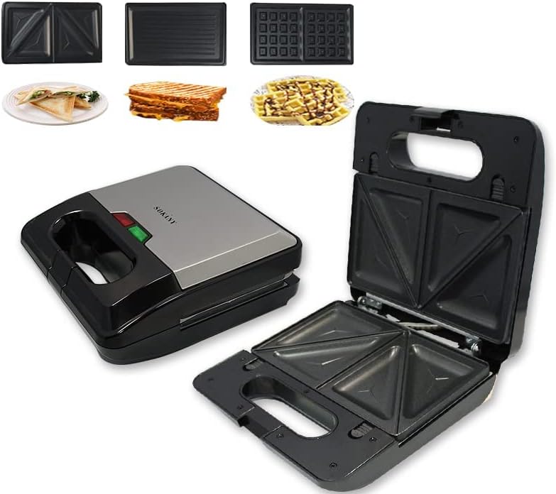 Sokany 3 in 1 Multifunction Sandwich Maker (Grill, Toast, Waffle) KJ-303