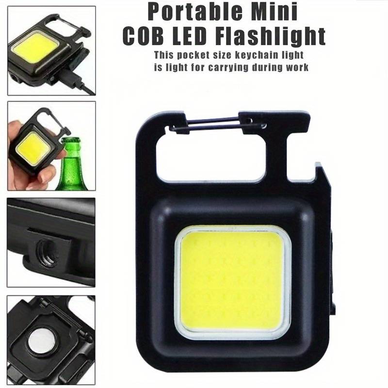 LED | Handheld Flashlight - كشاف جيب متعدد الوظائف، ضوء سلسلة المفاتيح القابلة لإعادة الشحن