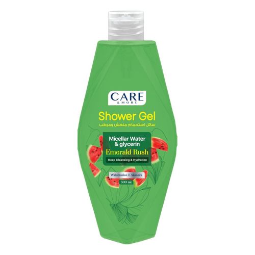 Care & More Shower Gel , Watermelon & Aloevera - 500 Ml  Care & More جل الاستحمام كير آند مور، البطيخ والصبار - 500 مل