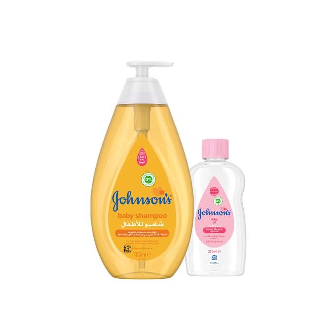 Johnson's Baby Shampoo 750ml + Baby Oil 200ml