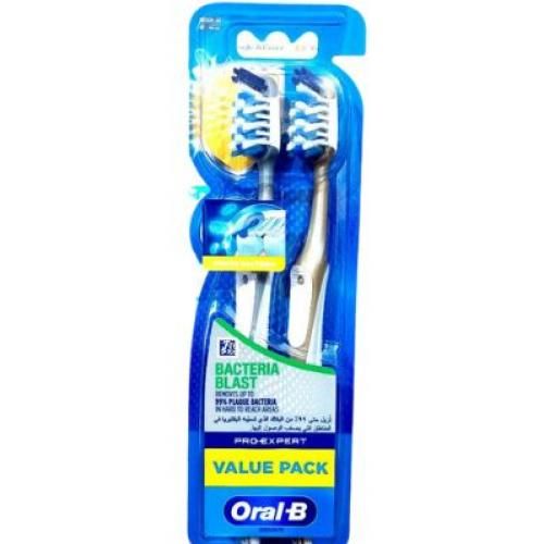 ORAL-B | فرشاة اسنان برو اكسبرت باكتيريا بلاست وسط40 (1+1)