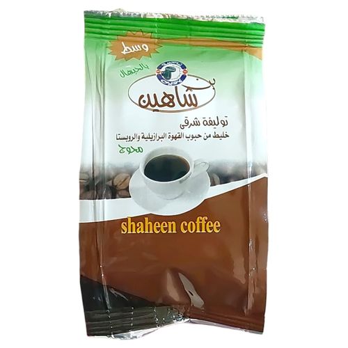 Shaheen Coffee قهوة شاهين خلطة شرقية وسط محوج بالهيل (قهوة تركية) - 50 جرام