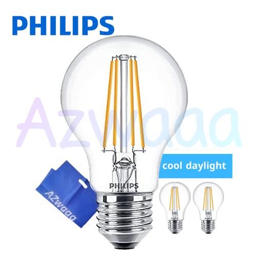 Philips Philips Led classic E27, 4w,400lum, cool daylight, 2pcs + Azwaaa Gift