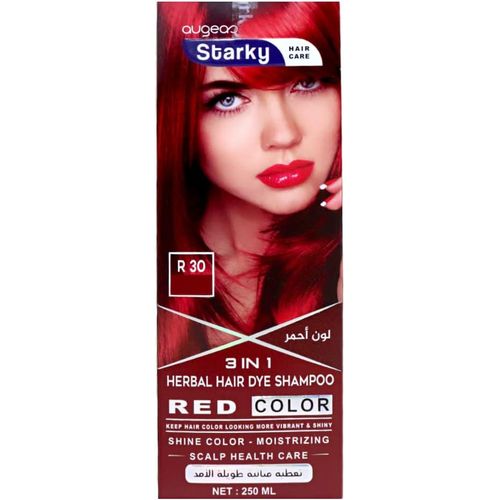 STARKY | ستاركي شامبو صبغ الشعر بالأعشاب لون أحمر - R30 - 250 مل