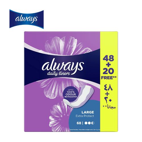 Always Daily LARGE Extra Protect, 68 Pads