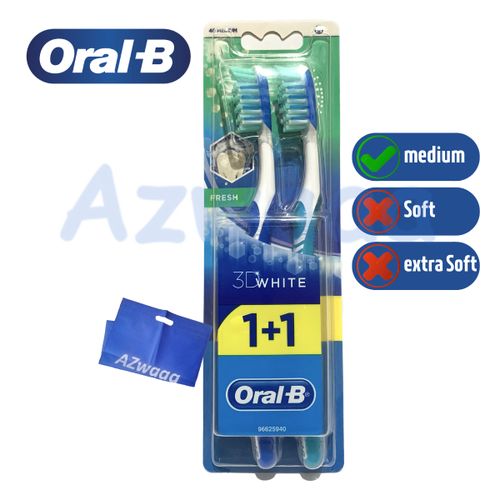 ORAL-B | فرشاة اسنان اورال بي وايت فريش وسط40 (1+1)