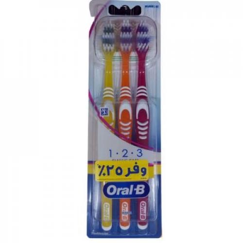 ORAL-B | فرشاة أسنان اورال بي كلاسيك وسط 2+1