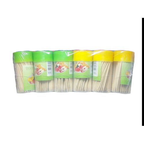 Durable Wooden Toothpicks Double Sided Design - 12 Pack