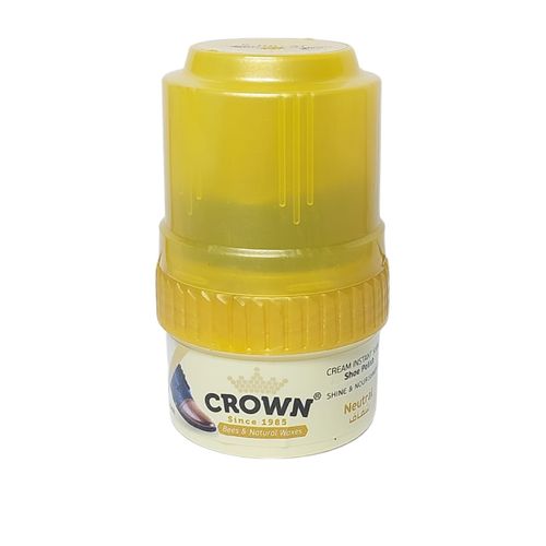 CROWN | كراون كريم ملمع الاحذية بشمع النحل والشموع الطبيعية - شفاف - 50 مل