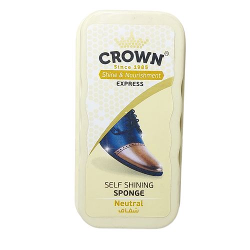 CROWN | كراون اسفنج ملمع للأحذية - لمعان وتغذية - شفاف
