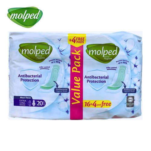 Molped Maxi EXTRA LONG Antibacterial , 20Pads