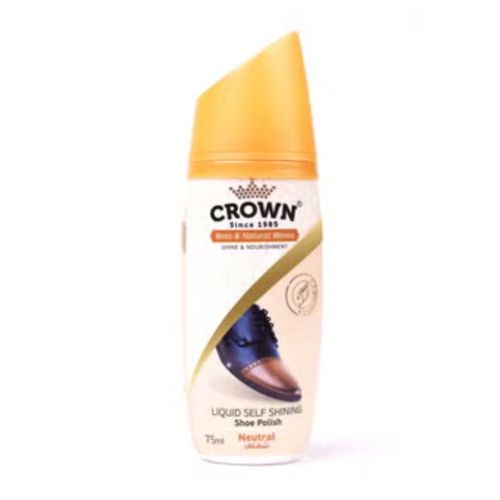 CROWN | كراون ملمع أحذية سائل بشمع النحل والشموع الطبيعية - شفاف - 75 مل