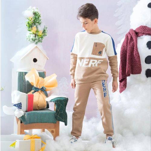 Cotton winter pajamas for boys from 8 to 14 years old