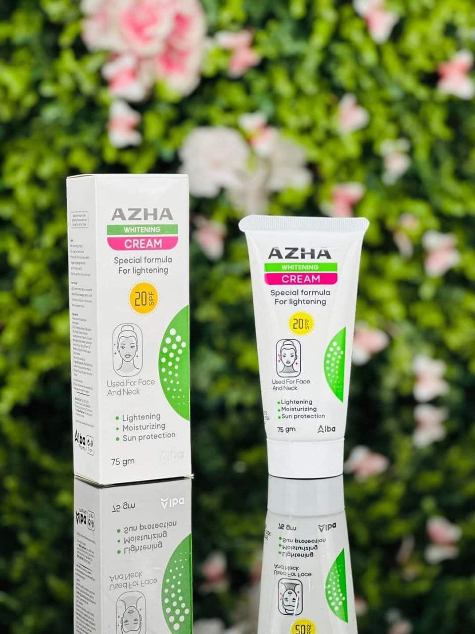 AZHA face whitening cream 75gm*2    ازهى كريم تفتيح 75 جم عرض 1+1