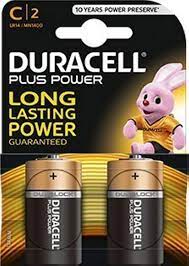 Duracell ALKALINE C BATTERIES 1.5v 2 batteries