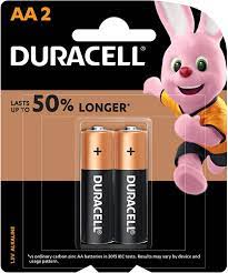 Duracell ALKALINE AA BATTERIES 1.5v 2 batteries