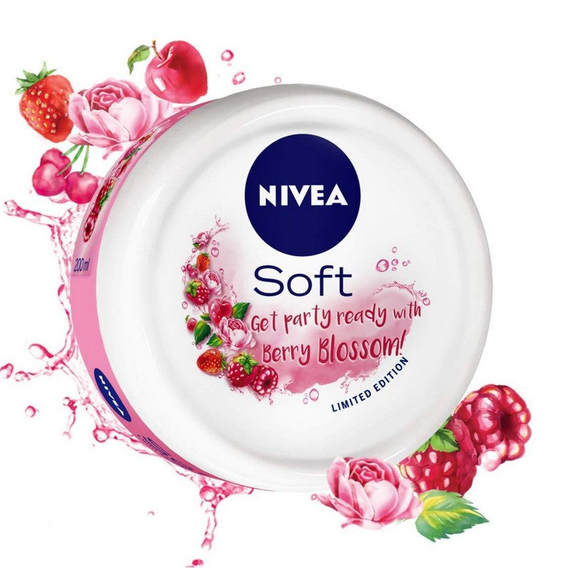 NIVEA Soft berry Cream - Face & Body & Hands - 100ml