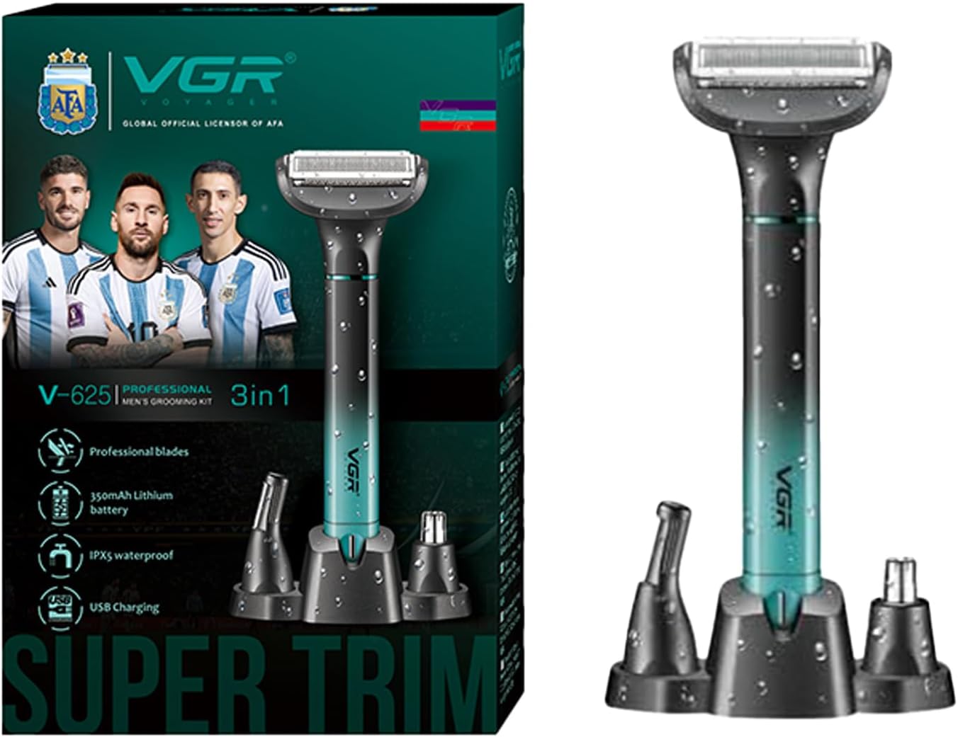 VGR V-625 طقم العناية الشخصية للرجال الاحترافي 3 في 1