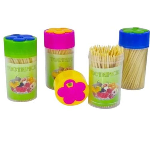 Durable Wooden Toothpicks Double Sided Design - 12 Pack