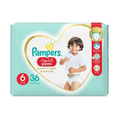 Pampers Premium Care Pants - Size 6 - +16Kg – 36 Diapers